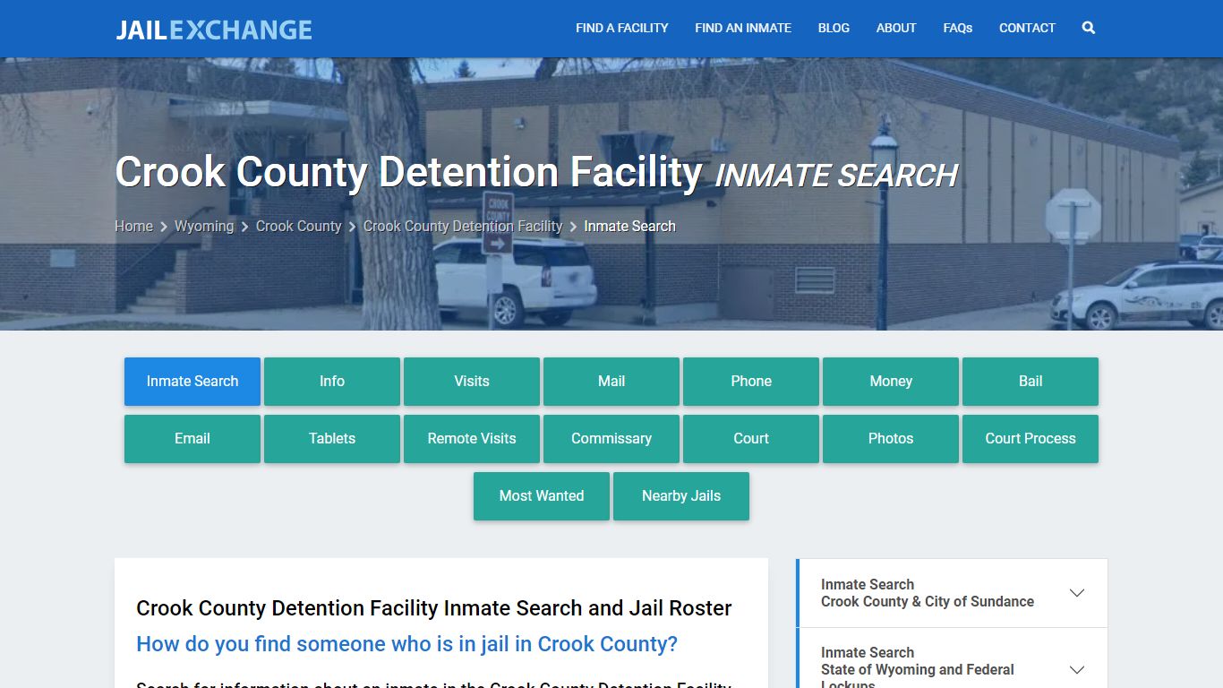 Crook County Detention Facility Inmate Search - Jail Exchange